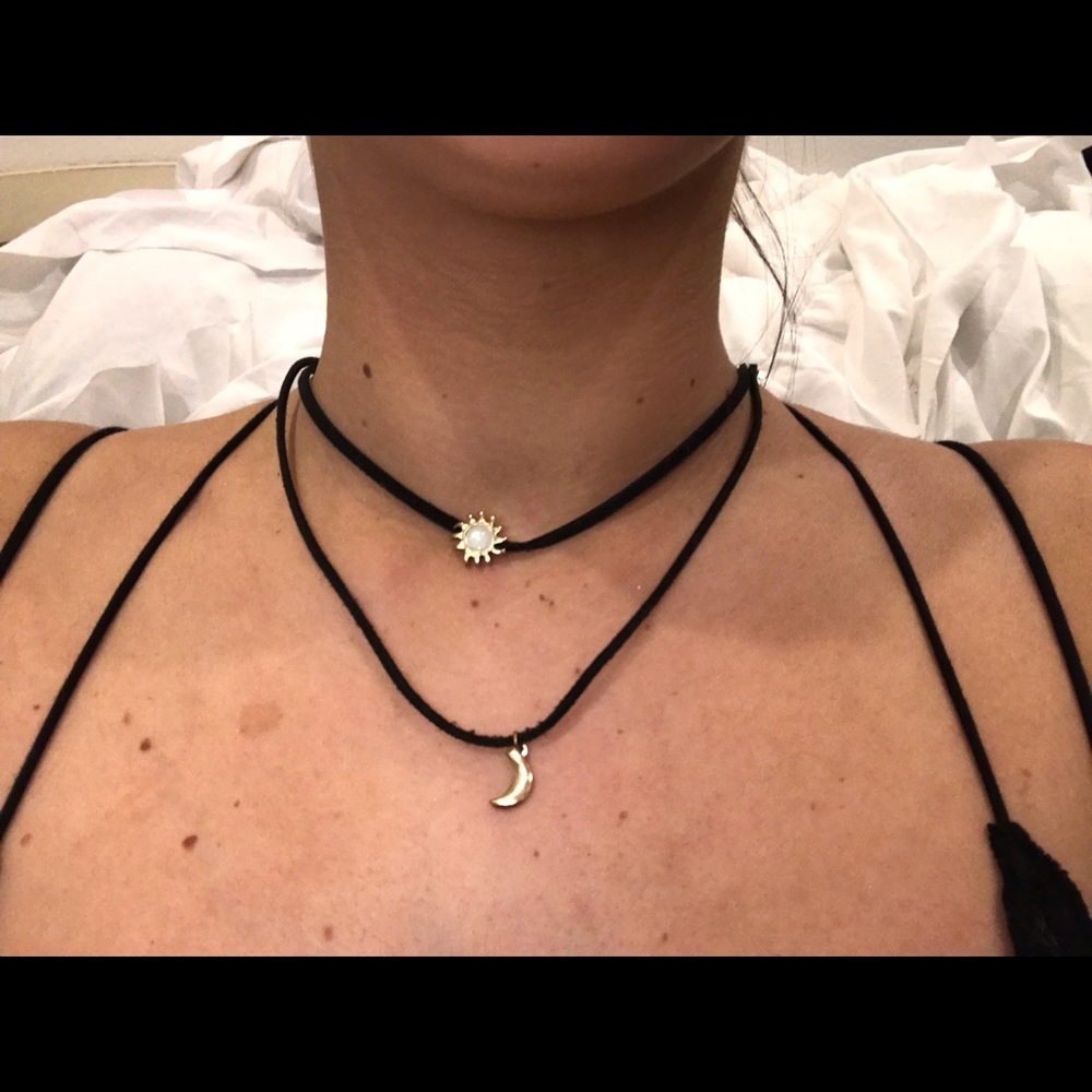 Sun and moon choker
